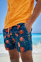 Men summer swimwear Orange Leaves